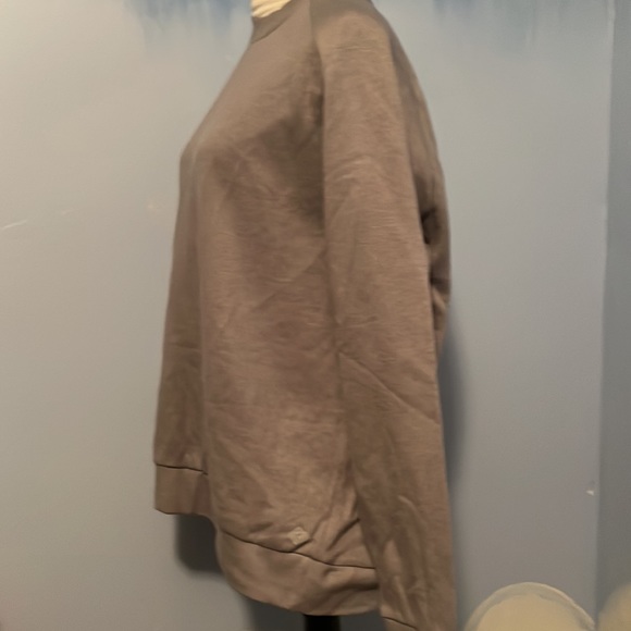 NWT- ZELOS gray fleece crew neck sweatshirt size L $18 - Picture 3 of 7